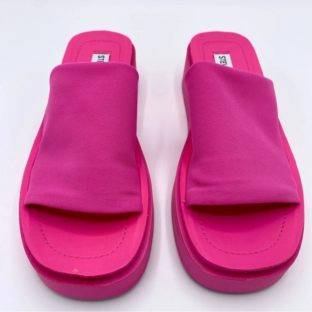 Steve Madden Pink Gimmee Platform Wedge Sandal